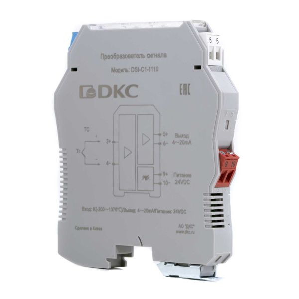 Преобразователь сигнала DSI, 1 вход TC тип K, 1 выход 4…20 мА Преобразователь сигнала DSI, 1 вход TC тип K, 1 выход 4…20 мА