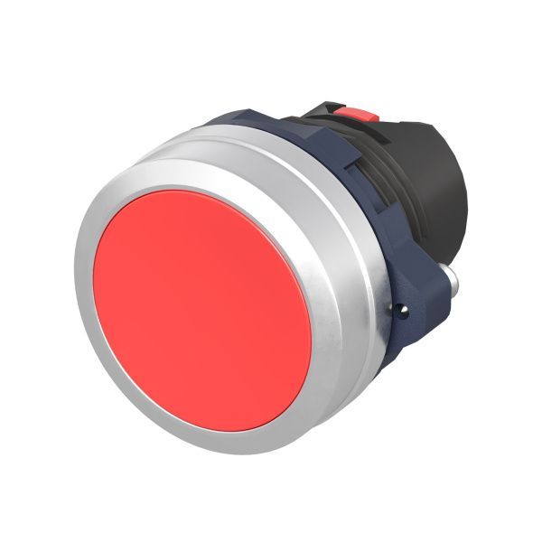 Головка кнопки плоская без фиксации, красная, алюминий Головка кнопки плоская без фиксации, красная, алюминий