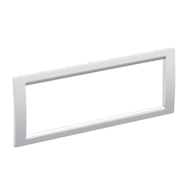 Рамка универсальная на 6 модулей, цвет серый металлик Рамка универсальная на 6 модулей, цвет серый металлик