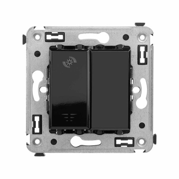 Диммер кнопочный в стену для LED ламп, Avanti, черный квадрат Диммер кнопочный в стену для LED ламп, Avanti, черный квадрат