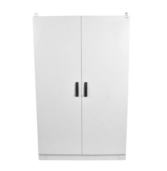 Отдельный электротехнический шкаф IP55 в сборе (В2200×Ш1200×Г400) EME с двумя дверьми, цоколь 100 мм Отдельный электротехнический шкаф IP55 в сборе (В2200×Ш1200×Г400) EME с двумя дверьми, цоколь 100 мм