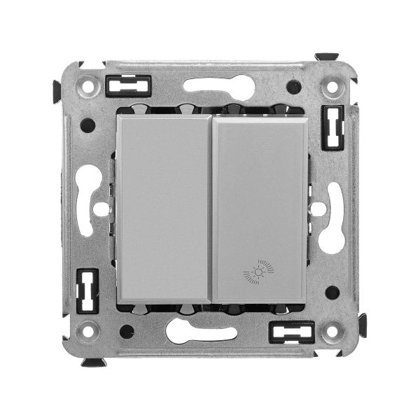 Диммер кнопочный в стену для LED ламп, Avanti, закаленная сталь Диммер кнопочный в стену для LED ламп, Avanti, закаленная сталь