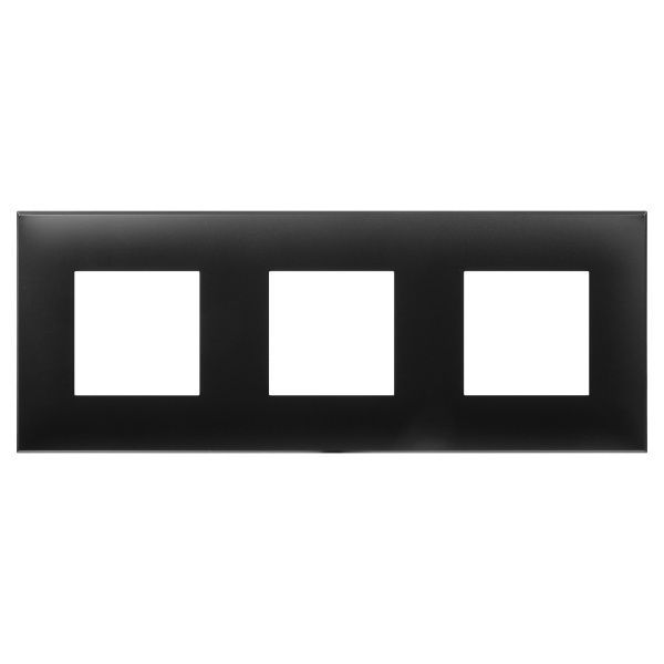 Рамка 3 поста (6 мод.), Avanti, черный матовый Рамка 3 поста (6 мод.), Avanti, черный матовый