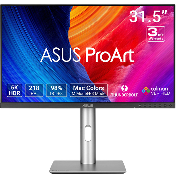 ASUS 31.5” ProArt PA32QCV IPS 6016x3384 5ms 600cd 60Hz HDMI DP USB Black ASUS 31.5” ProArt PA32QCV IPS 6016x3384 5ms 600cd 60Hz HDMI DP USB Black