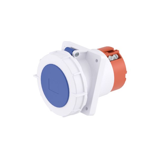 Розетка панельная с наклоном PAS IP67 63A 2P+E 230В Розетка панельная с наклоном PAS IP67 63A 2P+E 230В