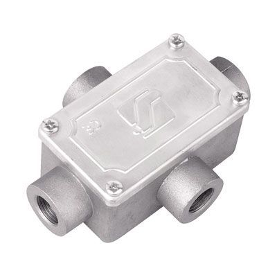 Коробка ответвительная алюминиевая, 4 ввода, М25х1,5 ,IP55, 118х83х42мм Коробка ответвительная алюминиевая, 4 ввода, М25х1,5 ,IP55, 118х83х42мм