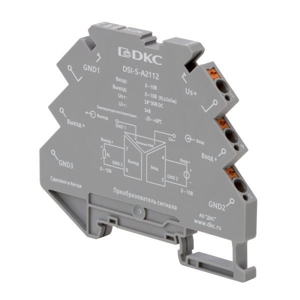 Преобразователь сигнала DSI-S, 6,2 мм 1 вход 0…10 В, 1 выход  0…10 В Преобразователь сигнала DSI-S, 6,2 мм 1 вход 0…10 В, 1 выход  0…10 В