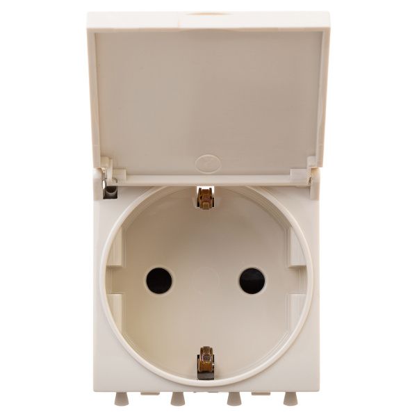 Розетка с крышкой модульная, 2P+E, с з/ш, Avanti, ванильная дымка, 2 модуля Розетка с крышкой модульная, 2P+E, с з/ш, Avanti, ванильная дымка, 2 модуля