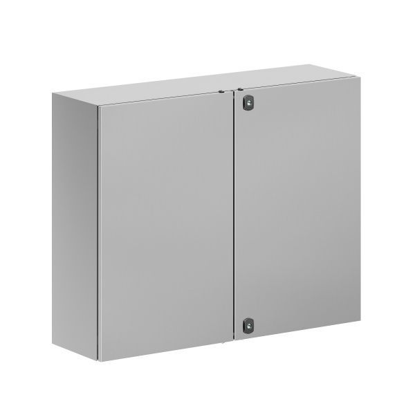 Корпус навесной STH с М/П двухдверный из нержавеющей cтали AISI304 ВxШxГ 800x1000x300 мм, с фланцем, IP55 Корпус навесной STH с М/П двухдверный из нержавеющей cтали AISI304 ВxШxГ 800x1000x300 мм, с фланцем, IP55