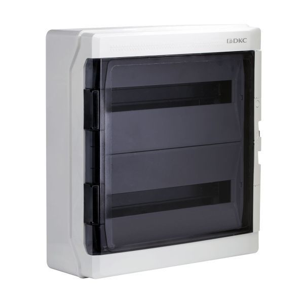 Щиток настенный с дверцей 36 мод.,IP65, серый, с клеммным блоком 63А Щиток настенный с дверцей 36 мод.,IP65, серый, с клеммным блоком 63А