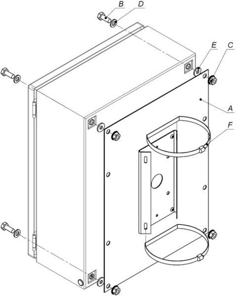 Кронштейн (для крепления на опору коробок монтажных КМ-30.20.12, КМ-30.30.12 и шкафов монтажных ШМ-30.30.12, ШМ-30.40.15) КС-9 Кронштейн (для крепления на опору коробок монтажных КМ-30.20.12, КМ-30.30.12 и шкафов монтажных ШМ-30.30.12, ШМ-30.40.15) КС-9
