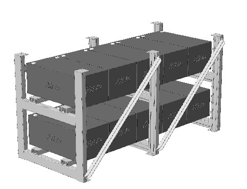 Модульный батарейный стеллаж MBS-03H Модульный батарейный стеллаж MBS-03H