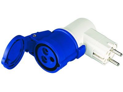 Переходник 16A(2P+E)250В-16A3P230В Переходник 16A(2P+E)250В-16A3P230В