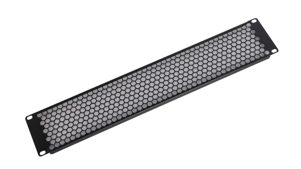 Фальшпанель в шкаф 19" 2U перфорированная, цвет черный Фальшпанель в шкаф 19" 2U перфорированная, цвет черный