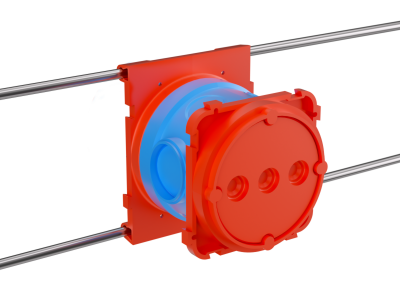 Универсальная установочная коробка для заливки в бетон, 90х71x74мм Универсальная установочная коробка для заливки в бетон, 90х71x74мм
