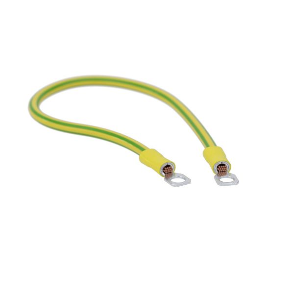 Перемычка медная сеч. 10 мм2, с наконечниками под винт М6, в комплекте с метизами HDZ, L 500 мм Перемычка медная сеч. 10 мм2, с наконечниками под винт М6, в комплекте с метизами HDZ, L 500 мм