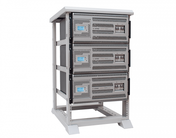 Комплект из трех однофазных стабилизаторов "Штиль" ИнСтаб IS20000RT в стойке (3x20 кВА) Комплект из трех однофазных стабилизаторов "Штиль" ИнСтаб IS20000RT в стойке (3x20 кВА)