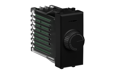 Диммер поворотный модульный, Avanti, черный матовый, 1 модуль Диммер поворотный модульный, Avanti, черный матовый, 1 модуль