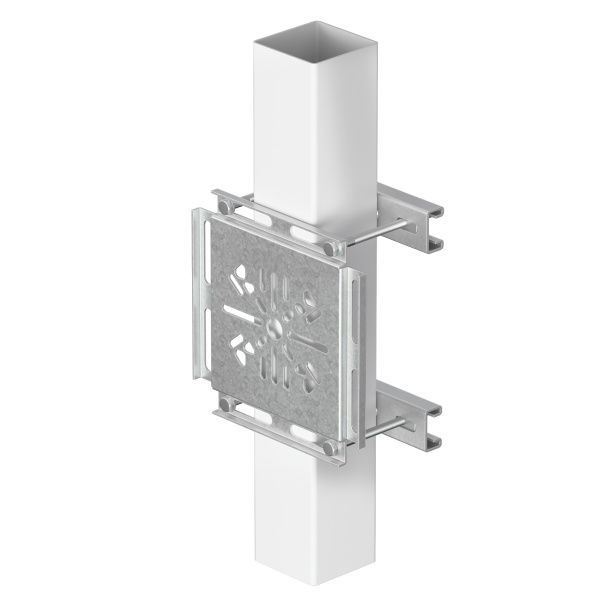Монтажная пластина 226х226х15 мм, горячеоцинкованная Монтажная пластина 226х226х15 мм, горячеоцинкованная