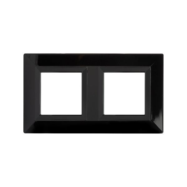 Рамка из металла 2 поста (4 мод.), Avanti, черная Рамка из металла 2 поста (4 мод.), Avanti, черная