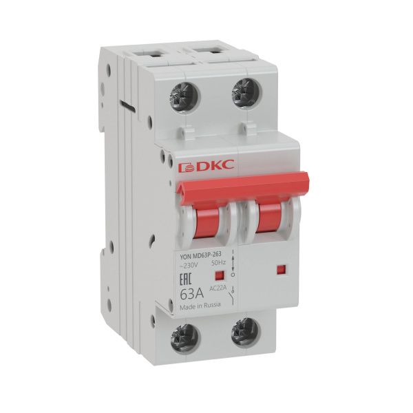 Выкл. нагр. модульный YON MD63P 2P 40А Выкл. нагр. модульный YON MD63P 2P 40А