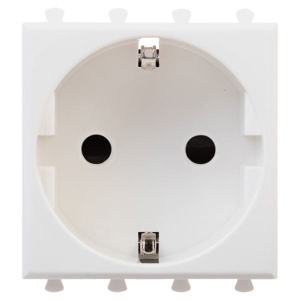 Розетка модульная, 2P+E, с з/ш, Avanti, белое облако, 2 модуля Розетка модульная, 2P+E, с з/ш, Avanti, белое облако, 2 модуля