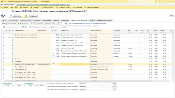 PERCo-WM03 Модуль «Интеграция с 1С» PERCo-WM03 Модуль «Интеграция с 1С»