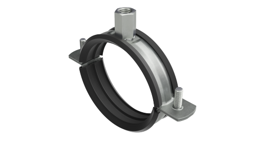 Хомут для средних нагрузок с изоляцией с гайкой М8 для труб d 1/4" Хомут для средних нагрузок с изоляцией с гайкой М8 для труб d 1/4"