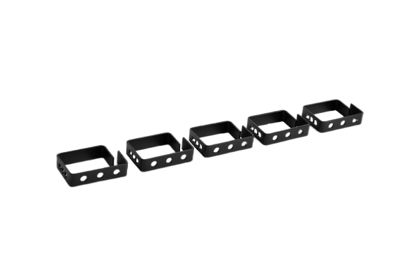 Органайзер кабельный одинарный 65 × 45 мм, 5 штук, цвет черный Органайзер кабельный одинарный 65 × 45 мм, 5 штук, цвет черный