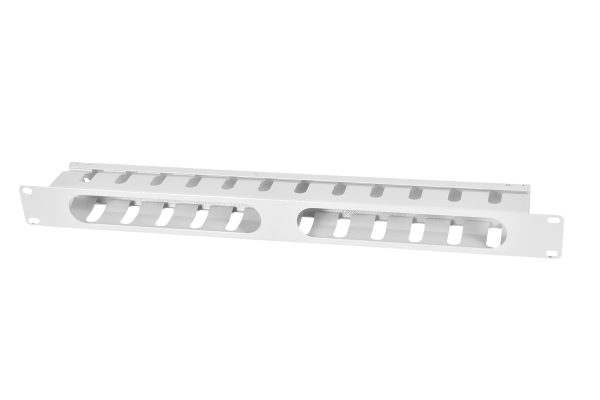 Горизонтальный кабельный органайзер 19" 1U с крышкой Горизонтальный кабельный органайзер 19" 1U с крышкой
