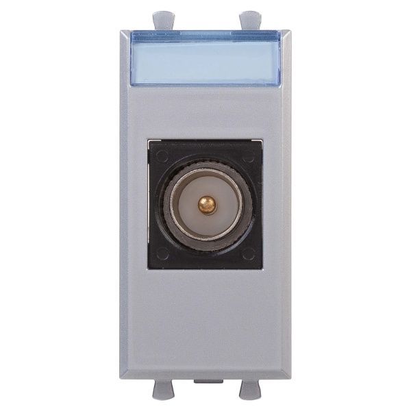 Розетка TV одиночная модульная, Avanti, закаленная сталь, 1 модуль Розетка TV одиночная модульная, Avanti, закаленная сталь, 1 модуль