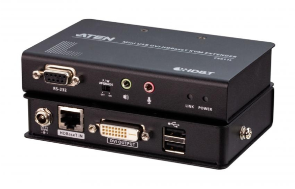 Mini USB DVI HDBaseT™ KVM-оборудование Extender (1920 x 1200@100m) Mini USB DVI HDBaseT™ KVM-оборудование Extender (1920 x 1200@100m)