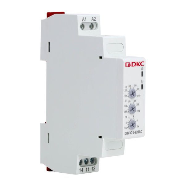 Реле контроля напряжения однофазное, тип DRV, конфигурация контакта 1CO, 220В AC Реле контроля напряжения однофазное, тип DRV, конфигурация контакта 1CO, 220В AC