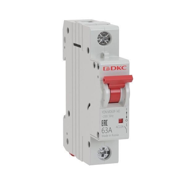 Выкл. нагр. модульный YON MD63P 1P 40А Выкл. нагр. модульный YON MD63P 1P 40А