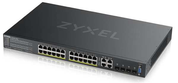 L2 коммутатор PoE+ Zyxel NebulaFlex Pro GS2220-28HP, rack 19", 24xGE PoE+, 4xCombo (SFP/RJ-45), бюджет 375 Вт L2 коммутатор PoE+ Zyxel NebulaFlex Pro GS2220-28HP, rack 19", 24xGE PoE+, 4xCombo (SFP/RJ-45), бюджет 375 Вт