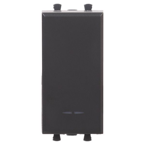 Переключатель модульный, Avanti, черный матовый, 1 модуль Переключатель модульный, Avanti, черный матовый, 1 модуль