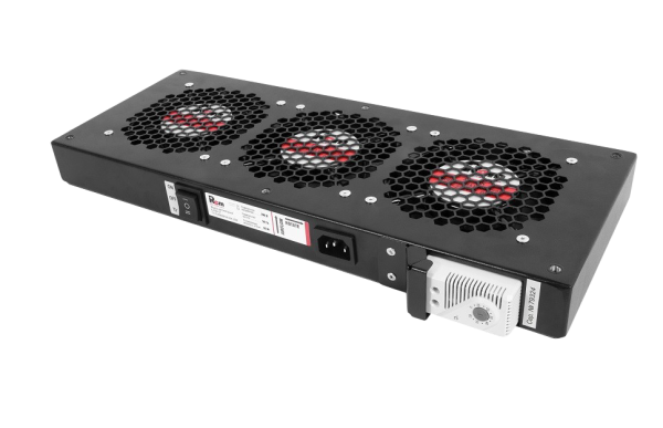 Модуль вентиляторный, 3 вентилятора с терморегулятором, чёрный Модуль вентиляторный, 3 вентилятора с терморегулятором, чёрный