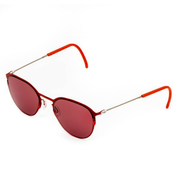 Красные солнцезащитные очки из титана с красными линзами. Модель 21 Красные солнцезащитные очки из титана с красными линзами. Модель 21