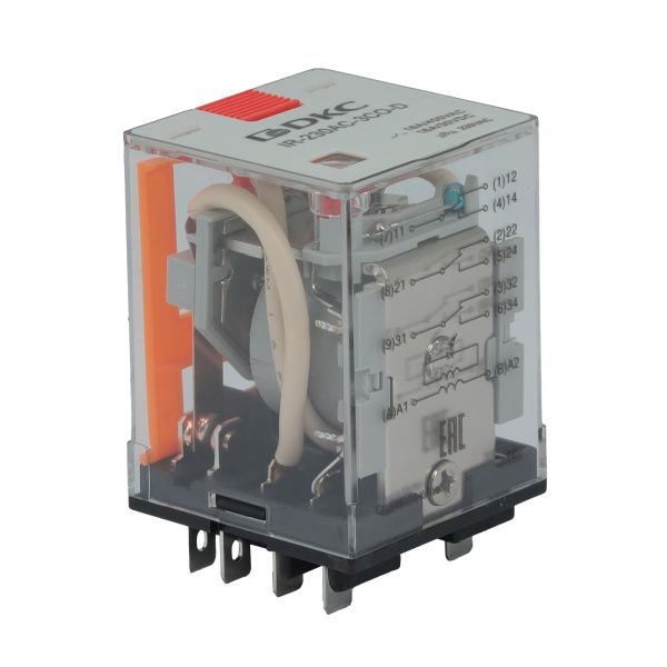 Реле миниатюрное силовое, 3CO, ком. ток 16А, AgSnO2, напряжение 230V AC, опция: тест-кнопка+светодиод Реле миниатюрное силовое, 3CO, ком. ток 16А, AgSnO2, напряжение 230V AC, опция: тест-кнопка+светодиод