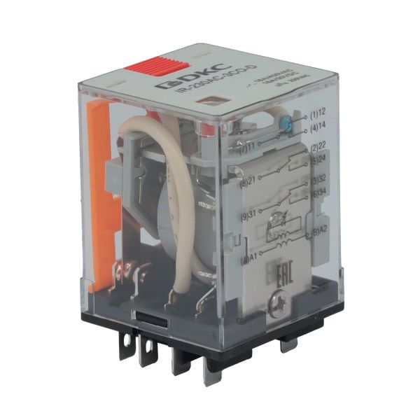 Реле миниатюрное силовое, 3CO, ком. ток 16А, AgSnO2, напряжение 12V AC, опция: тест-кнопка+светодиод Реле миниатюрное силовое, 3CO, ком. ток 16А, AgSnO2, напряжение 12V AC, опция: тест-кнопка+светодиод