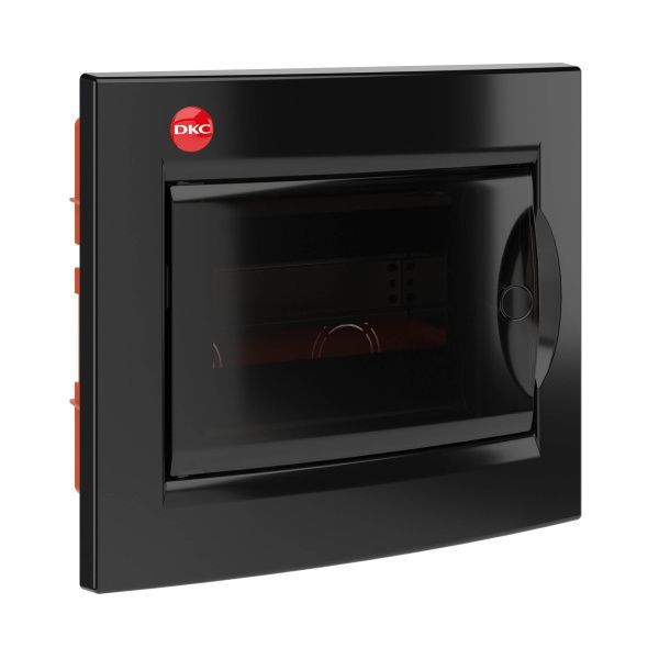 Щиток встраиваемый с дверцей 8 мод.,IP41, черный, с клеммным блоком 63А Щиток встраиваемый с дверцей 8 мод.,IP41, черный, с клеммным блоком 63А