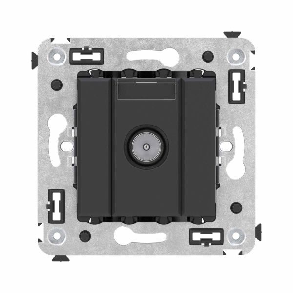 Розетка TV оконечная в стену, Avanti, черный матовый Розетка TV оконечная в стену, Avanti, черный матовый