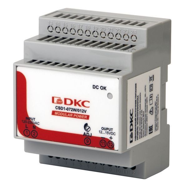 Источник питания "MODULAR POWER", однофазный, 72Вт, 5А, 12В Источник питания "MODULAR POWER", однофазный, 72Вт, 5А, 12В