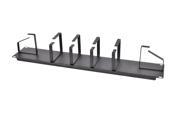 Горизонтальный кабельный органайзер 19" 2U, 6 колец, цвет черный Горизонтальный кабельный органайзер 19" 2U, 6 колец, цвет черный