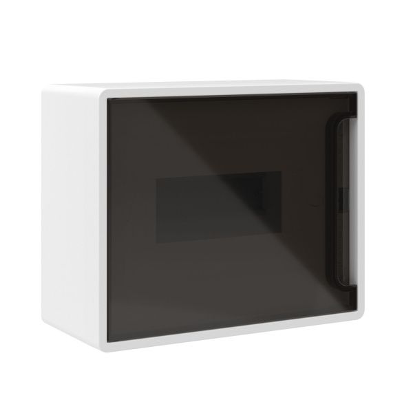 Щиток 8 мод настенный FRAME, белый, с тонированной дверцей, с 2 шинами PEN на 6 и 8 отв. Щиток 8 мод настенный FRAME, белый, с тонированной дверцей, с 2 шинами PEN на 6 и 8 отв.