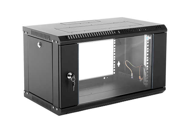 Шкаф телекоммуникационный настенный разборный ЭКОНОМ 9U (600 × 650) дверь стекло, цвет черный Шкаф телекоммуникационный настенный разборный ЭКОНОМ 9U (600 × 650) дверь стекло, цвет черный