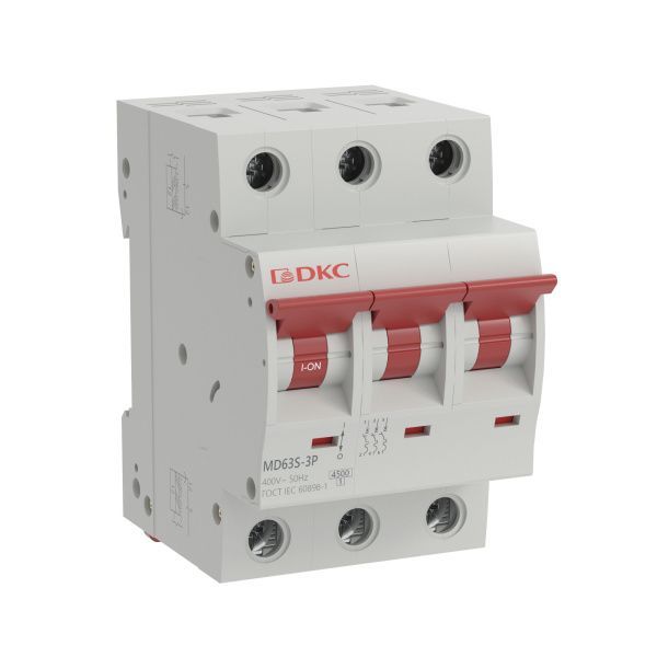 Автоматический выключатель модульный YON max типа MD63S, 4,5кА, 3 полюса, хар-ка B, 16А Автоматический выключатель модульный YON max типа MD63S, 4,5кА, 3 полюса, хар-ка B, 16А