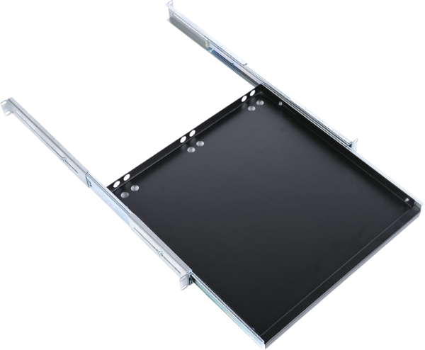 Полка клавиатурная с телескопическими направляющими, цвет черный Полка клавиатурная с телескопическими направляющими, цвет черный