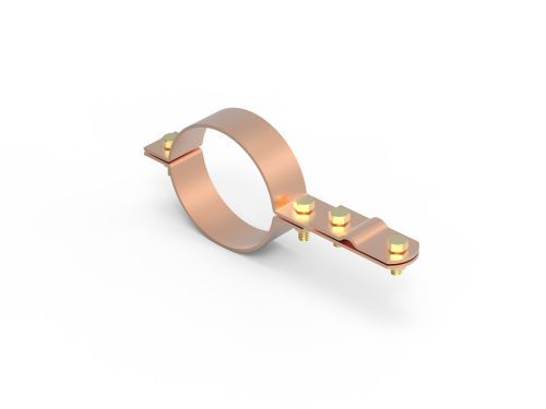 Хомут на металлические трубы, D100 мм, медь Хомут на металлические трубы, D100 мм, медь