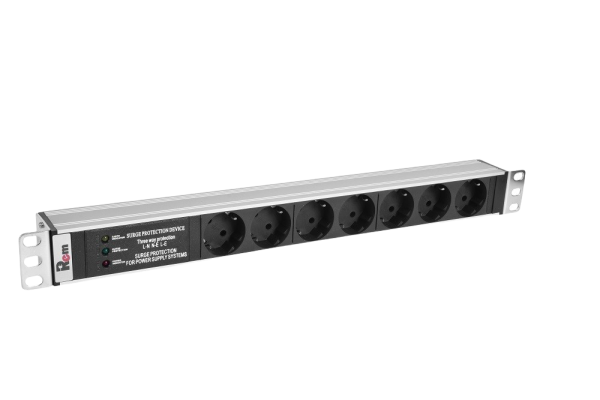 Гор блок розеток Rem-10, 1×10A, фил, инд, 7S, 19", вход C14 Гор блок розеток Rem-10, 1×10A, фил, инд, 7S, 19", вход C14